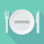 Plate, fork and knife icon Food Defense - Business Protection Specialists