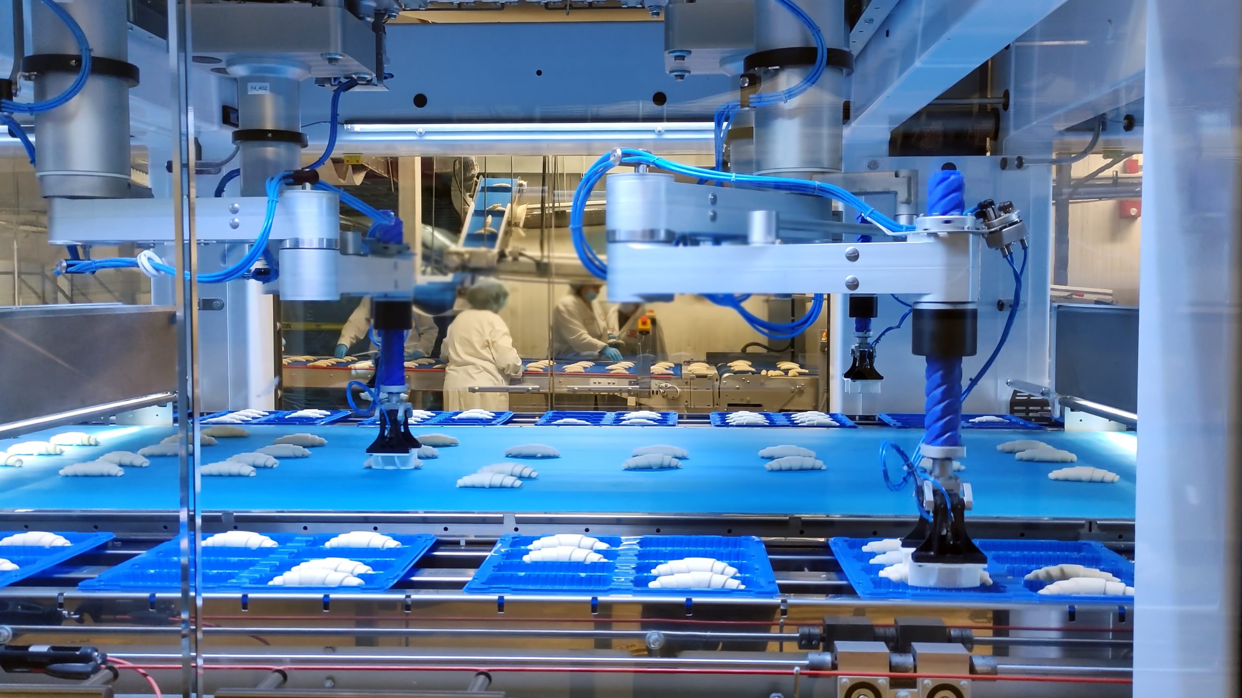 High tech baking production in a factory